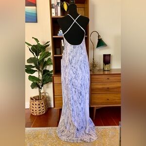 Thieves Like Us Maxi Dress S Halter Asymmetrical Side-Slit